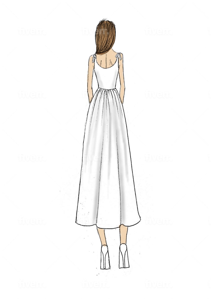 Dress design hot sale pencil art